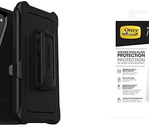 OtterBox Galaxy S23 Bundle: Defender Series Screenless case (Black) & Alpha Flex Screen Protector